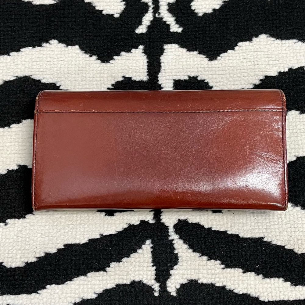 HOBO Cognac Leather Bifold Wallet